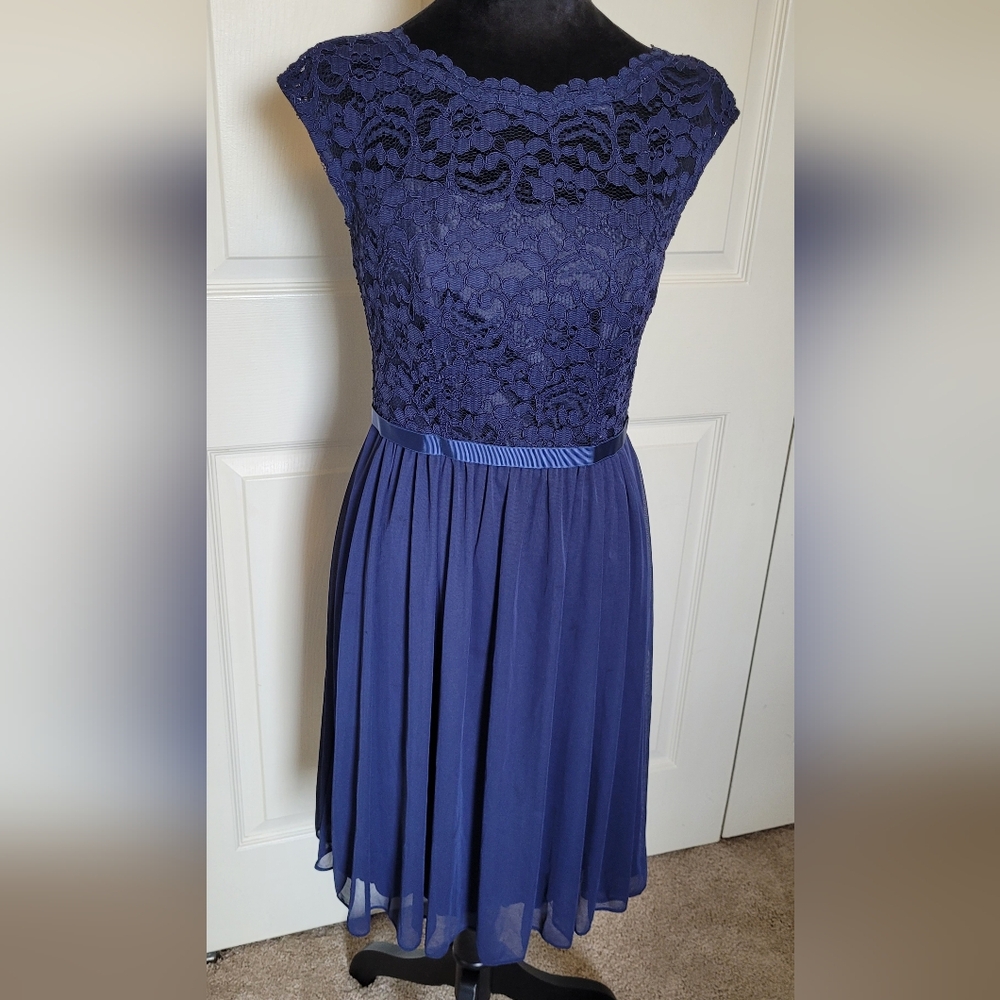 David's Bridal Navy Blue Dress Size 2